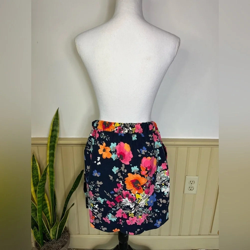 Merona Floral Cotton Skirt M | Bold Bright Y2K with Pockets